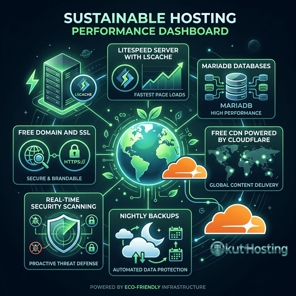 GreenGeeks sustainable hosting features